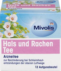 Лікувальний чай для горла й гортані – полегшення болю, захист слизової, 12 пакетиків