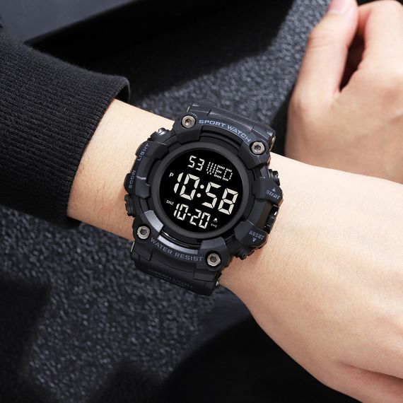 Чоловічий годинник Skmei 1968 All Black | Зображення 2