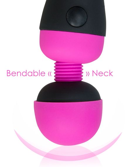 Вібромасажер PalmPower Recharge Pink, перезаряджуваний, гнучка головка, тревел-замок | Зображення 3