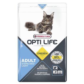 Сухий корм Opti Life Sterilised Light Опти Лайф суперпреміум беззерновий для стерилізованих котів 2,5 кг