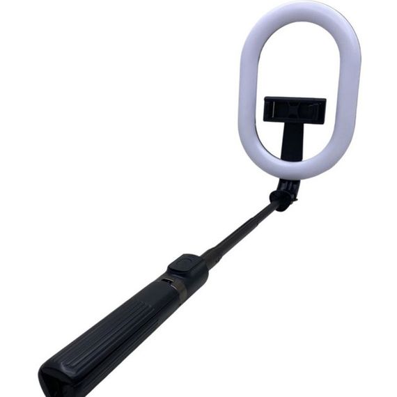 Монопод-штатив для селфі з кільцевою LED лампою Selfie Stick A8 телескопічний з пультом та Bluetooth | Зображення 7