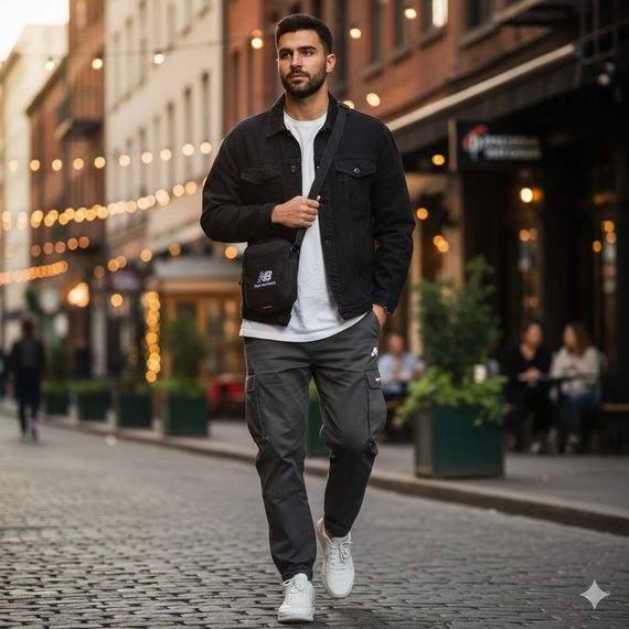 Барсетка чоловіча,компактна, вмістка, сумка через плече | Зображення 1