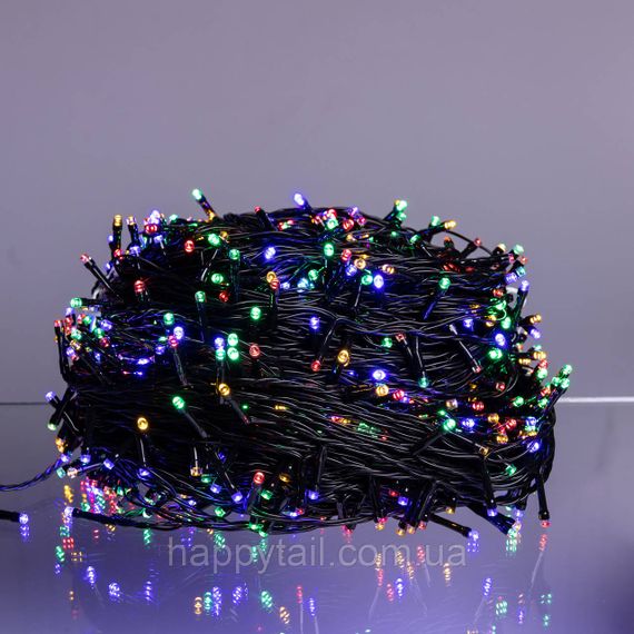Гірлянда Різдвяна фея вулична 100 (м) 1000 LED чорний провід Мультиколор CF1000L100MBML | Зображення 1