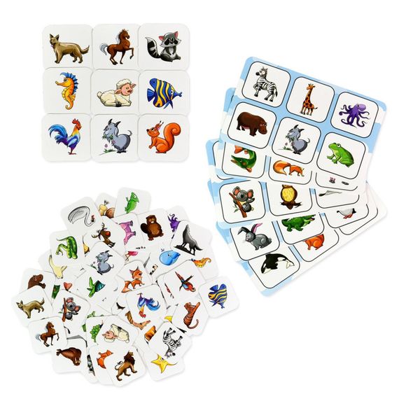 Детское лото "Животные" 30579, 54 фишки 9 планшеток | Зображення 2