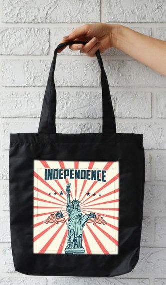 Сумка шопер  з кишенею 4Profi "Independence" оксфорд  чорна