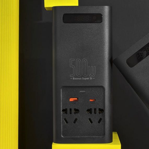 Автомобільний Інвертор Baseus Super Si Inverter 500W (220V CN/EU) | Зображення 5