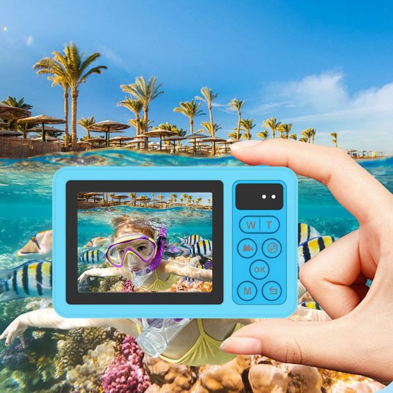 Детская водонепроницаемая цифровая камера D70 Blue | Зображення 3