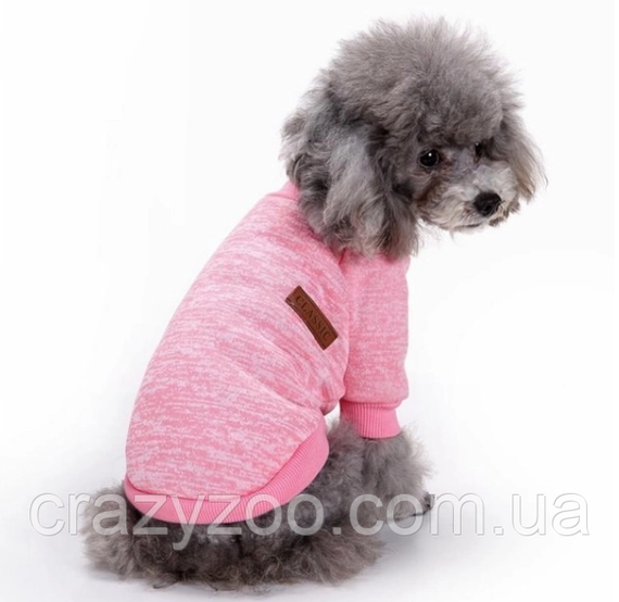 Кофта для собак та котів EcoToys Pink M ряба рожева A: 30 см B: 37 см C: 24 см M-7131 | Зображення 4