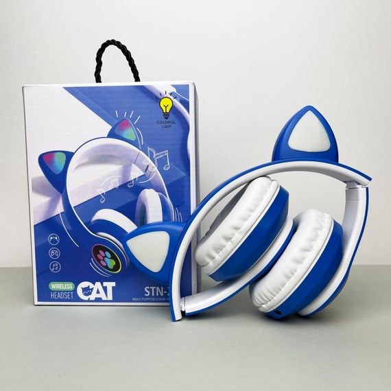 Бездротові навушники Cat Ear RGB STN-28 (Синій) | Зображення 4