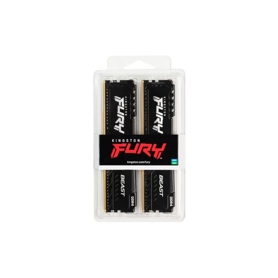 Модуль пам&#039;яті для комп&#039;ютера DDR4 32GB (2x16GB) 3600 MHz Fury Beast Black Kingston Fury (ex.HyperX) (KF436C18BBK2/32) | Зображення 4