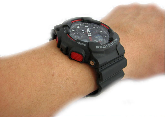 Годинники чоловічі удароміцні оригінальні наручні Японія Casio G-Shock GA-100-1A4ER з полімерним ремінцем | Зображення 7