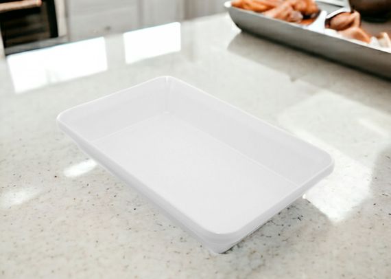 Блюдо для викладання продуктів з меламіну 20×15×5,5 см біле | Зображення 1