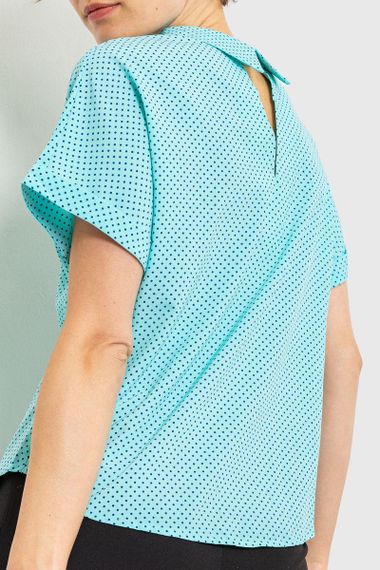 Блуза в горох  цвет мятный 230R100-3 | Зображення 3