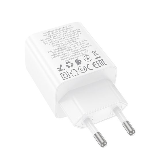 МЗП Hoco N56 Fundador PD30W four-port (2USB-A/2C) White | Зображення 1