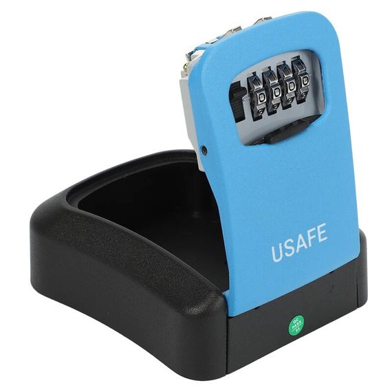 Антивандальний зовнішній міні сейф для ключів uSafe KS-03, з кодовим замком, настінний, Синій | Зображення 3
