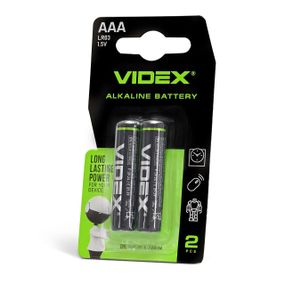 Щелочная батарейка Videx LR03/AAA, 2 шт., SMALL BLISTER