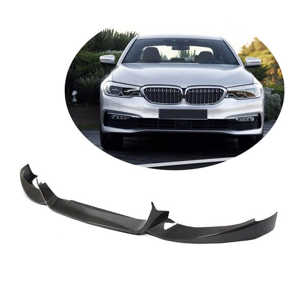 Накладка на передній бампер Карбон (2017-2020 Base) для BMW 5 серія G30/31 рр