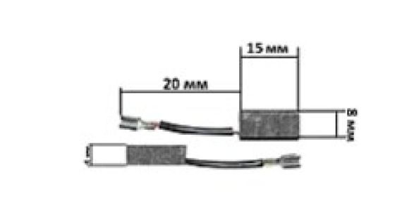 Щетки для электроинструмента 6*8*15 Sparky клема короткий поводок KOSA