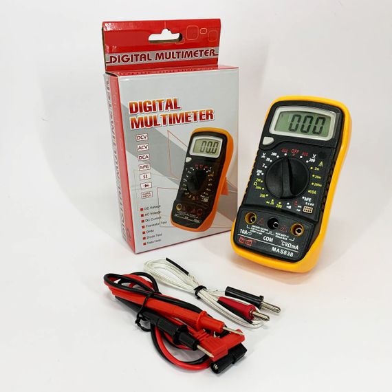 Мультиметр HAOYUE MAS838 з функцією вимірювання температури, перевірка транзисторів, звукове продзвонювання | Зображення 3