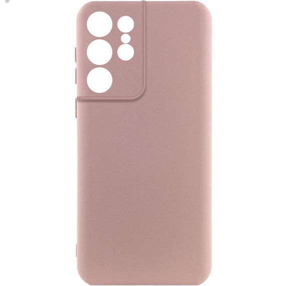 Чохол TPU GETMAN Liquid Silk Full Camera для Samsung Galaxy S22 Ultra Рожевий / Pink Sand
