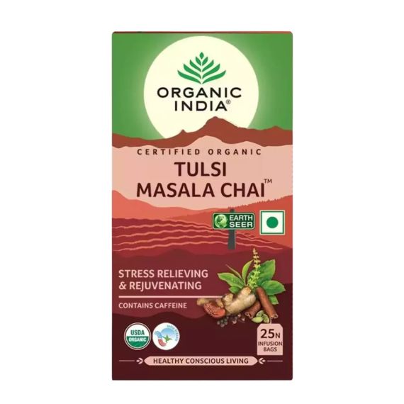 Трав’яний чай Туласі Масала  25 пакетиків Organic India 801541080434