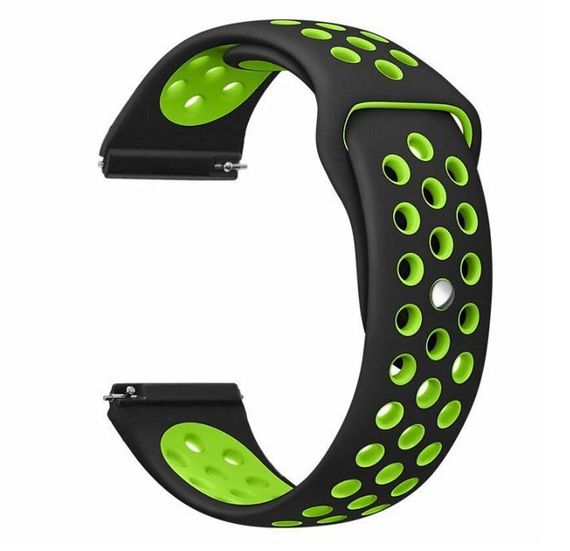 Спортивний ремінець Primo Perfor Sport годинника для Samsung Galaxy Watch Active / Active 2 - Black&Green | Зображення 1
