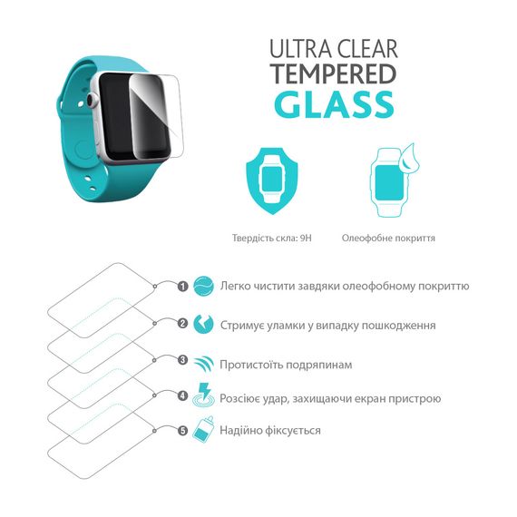 Скло захисне Piko Full Glue Apple Watch Series 4 40 mm (1283126488962) | Зображення 1