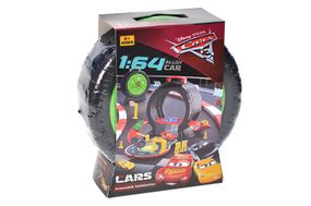 Трек  378-D у вигляді колеса, у комплекті з машинками 1:64, 6шт, з хєдером 14,3*19,9*6,5см