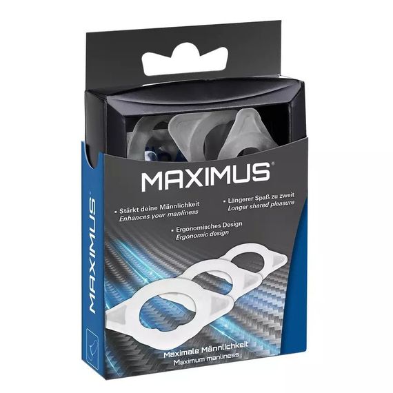 Набір ерекційних кілець Joydivision MAXIMUS XS/S/M з еластичного силікону, прозорі, 3 шт. Sex Aura | Зображення 2