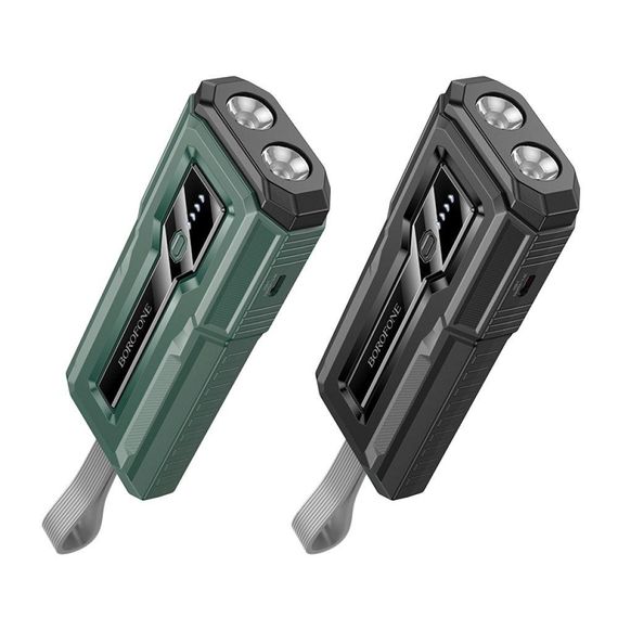 Універсальна Мобільна Батарея Power Bank Borofone BJ54 Graceful 22.5W+PD20W flashlight 10000 mAh Колір Зелений | Зображення 1