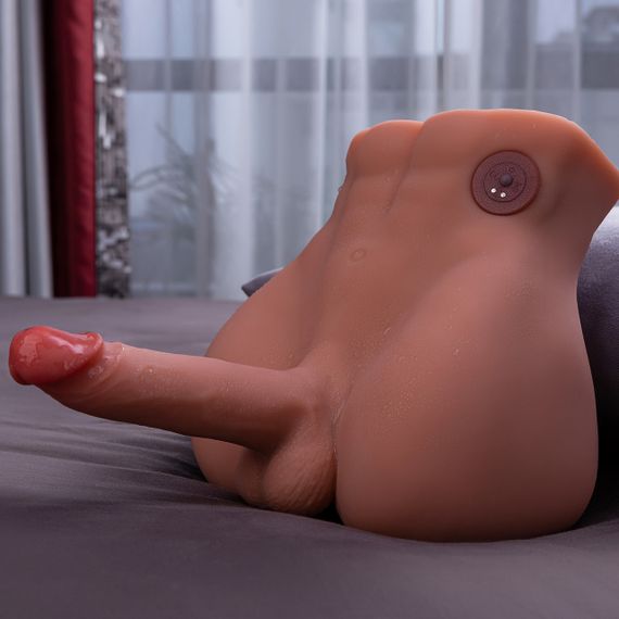 Мужской полуторс “Bartlett”, с вибрацией и фрикциями Sex Aura | Зображення 2