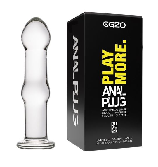 Анальный плаг из стекла EGZO EAP-D ( длина 14.5 см, диаметр 3.3 см ) sexstyle
