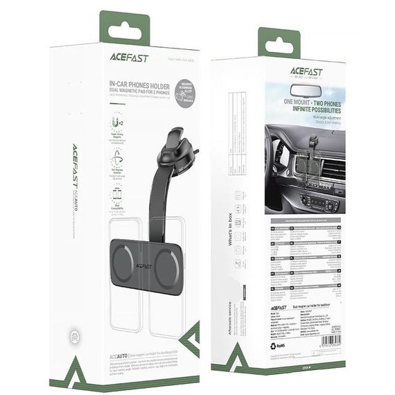 Автотримач Acefast D60 Dual Mount Black | Зображення 4