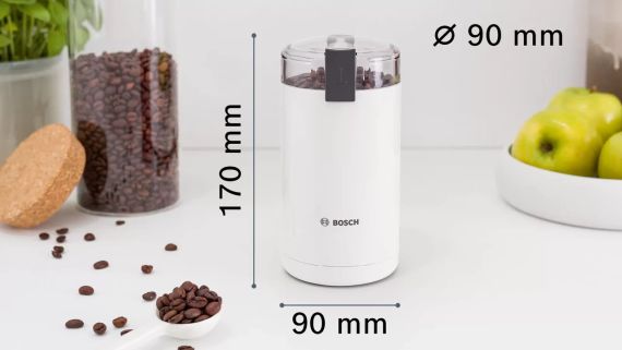 Кофемолка электрическая Bosch TSM6A011W для зернового кофе с мощным мотором | Зображення 1