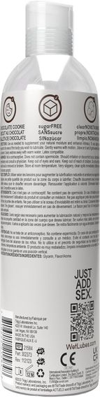 Зігрівальний лубрикант на водній основі Wet Warming Chocolate Cookie 4 in 1, без цукру (118 мл) | Зображення 1