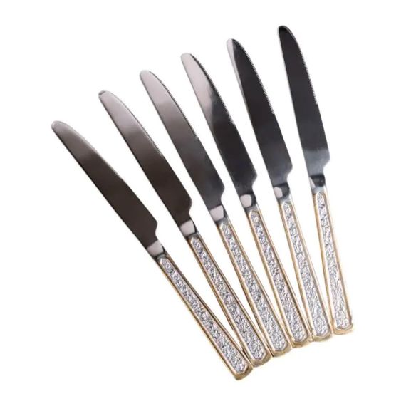 Набор столовых ножей 6 шт нержавеющая сталь 23 см HP696 | Зображення 2