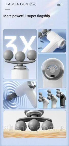 Масажер Fascial Gun, Портативний масажний пістолет LM-130 | Зображення 4