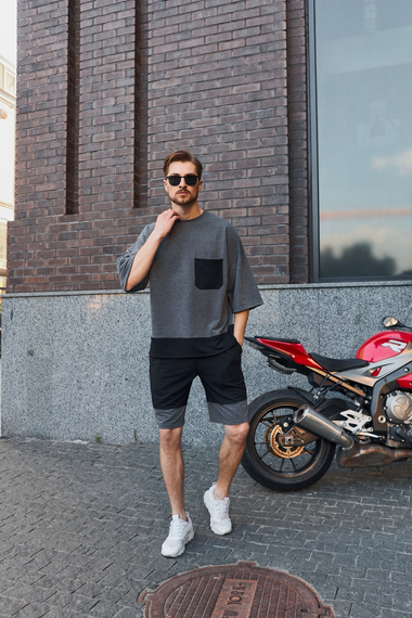 Комплект Оверсайз кишеня антрацит S M | Зображення 2