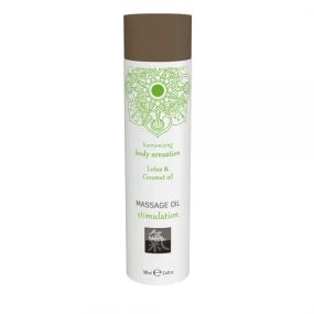 Стимулирующее массажное масло SHIATSU stimulation Лотос и Кокос, 100 мл Sex Aura