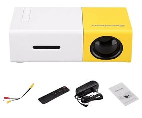 Портативный мини проектор с динамиком и с USB YG-300 LED Projector Full HD Бело-Желтый (YG-300_1442)