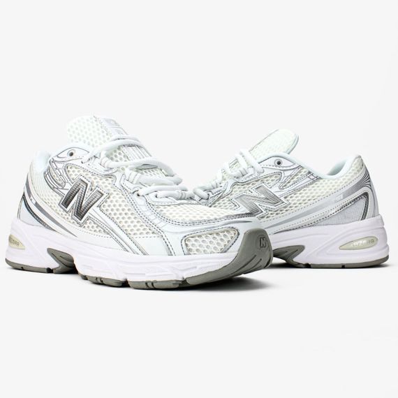 Кросівки весна літо New Balance сітка білий/срібний | Зображення 7