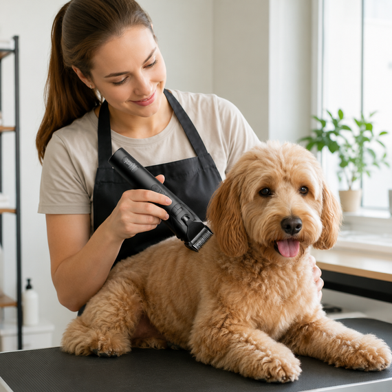 Электрическая машинка для стрижки домашних животных Kemei / Набор для груминга Km-1857 9000 об/мин + подсветка | Зображення 1