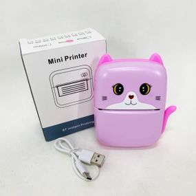 Портативний дитячий термопринтер з Bluetooth A8 Cat міні принтер для телефону Pink SC-51