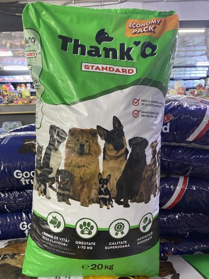 🐶 Сухий корм для собак Thank’Q Standard з яловичиною, 20 кг (Economy Pack)