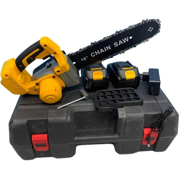 Акумуляторна ланцюгова пилка Electric SAW 16 дюймів у валізі + 2 акумулятори потужна електропилка ND-16