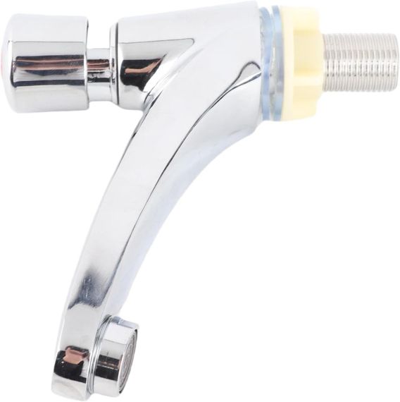 Змішувач для раковини із затримкою часу, автоматичний з таймером авто-закривання для економії води, хромований, латунь | Зображення 4