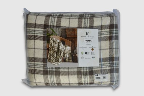 Плед First Choice 240×220 см. Ruma Plaid Brown | Зображення 4
