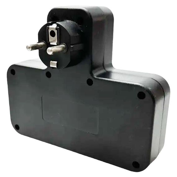 Мережевий фільтр з підсвіткою 2500 Вт, 2 розетки, 2xUSB + Type-C, HG-275, Чорний/розгалужувач у розетку / Мережевий трійник | Зображення 1