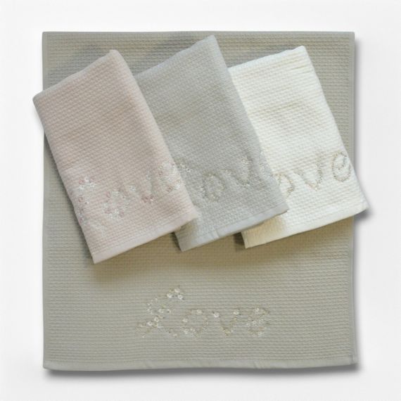 Набір рушників з вишивкою Pupilla 50 х 90 см Milan Love