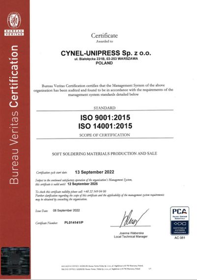 Припой проволочный Cynel с активным флюсом Sn60Pb40 250гр диам. 1.5мм FLUX SW26 ПОС-60Ф | Зображення 2